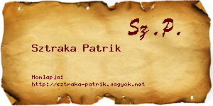 Sztraka Patrik névjegykártya