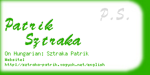 patrik sztraka business card